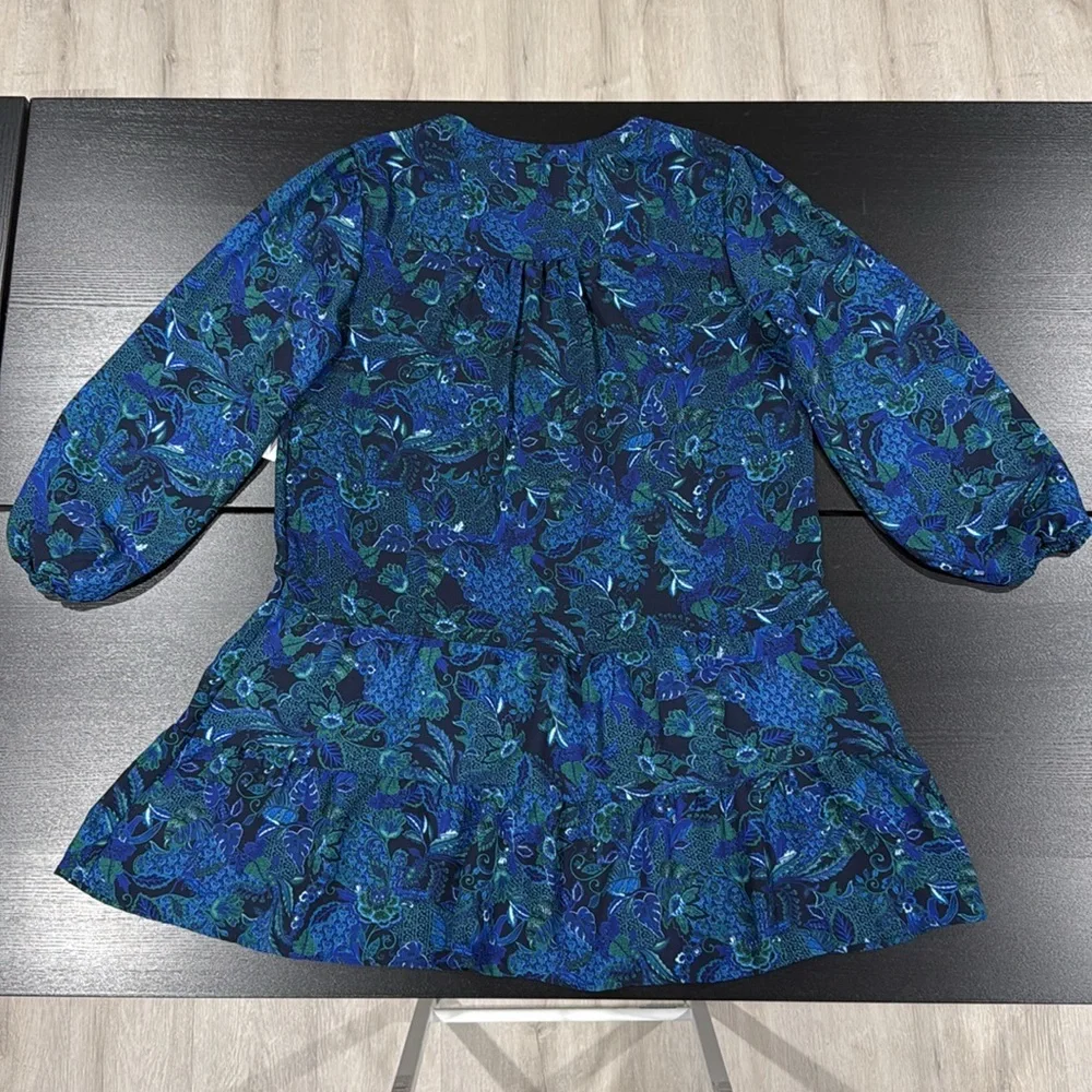Time & Tru Blue and Green Long Sleeve Dress - L - Picture 6 of 9